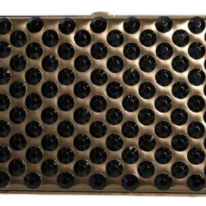 Dolce & Gabbana  Bifold Clutch Evening Party Women Purse Bag Gold Crystal